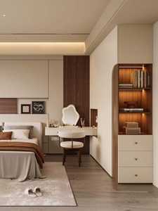 Wholesale Wardrobe System with Dressing Table Sliding Door Bedroom Furniture, Modular Closet Sets for Home Renovation Projects - Product Image 6