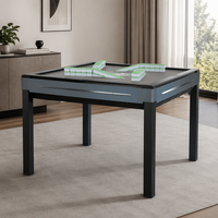 Table de Mahjong et de Jeux de Cartes Entièrement Automatique à Rouleaux Rotatifs, à Bord Incliné, Sans Poussoir de Tuiles, Double Usage Table à Manger
