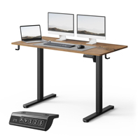Bureau électrique moderne réglable en hauteur avec panneau de bureau multicolore, bureau d'ordinateur assis-debout avec mémoire de position, table de travail réglable pour la maison