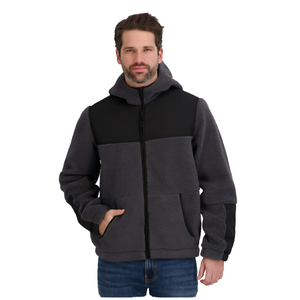Chemise à manches lanternes pour homme en velours côtelé gris chiné de qualité supérieure, texture gaufrée, coupe classique, séchage rapide, anti-plis, pour l'automne - Product Image 1