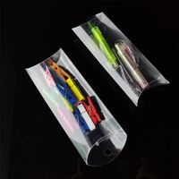 Boîte d'oreiller transparente en plastique PET transparent en PVC avec trou Euro Emballage en PVC transparent pour l'affichage et le stockage