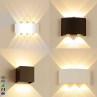 Applique murale LED double tête étanche IP65 pour extérieur, jardin, cour, éclairage mural haut et bas