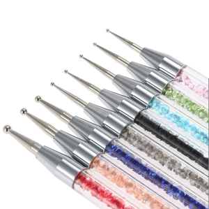Outil de pointillage pour nail art à double tête, stylo de pose de strass pour la décoration des ongles, pour la manucure professionnelle et la création de motifs. - Product Image 4
