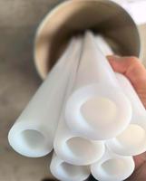 Tube en PTFE blanc résistant à la corrosion et aux hautes températures, traitement personnalisé disponible