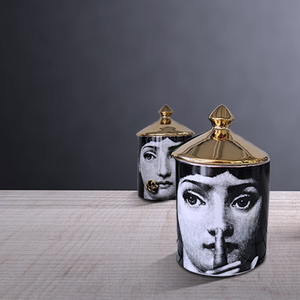 Portacandele Retrò Europeo SYL in <span class=keywords><strong>Ceramica</strong></span> con Volto Femminile, Contenitore per Gioielli, Decorazione per la Casa e la Bellezza - Product Image 5