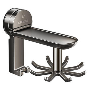 ตะขอแขวนแบบหมุนได้ Ltes สีเทา สำหรับติดผนัง ใช้เก็บอุปกรณ์ครัว ชั้นเดียว ดีไซน์มินิมอล - Product Image 5