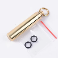 Boîte scellée en laiton étanche pour l'extérieur, mini flacon métallique pour pilules, pot à médicaments pour personnes âgées, conteneur anti-humidité et anti-lumière
