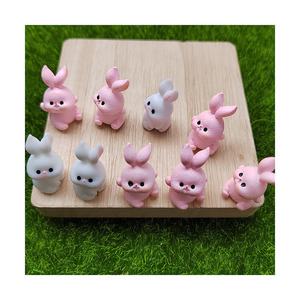 Mini cabochons en résine en forme de lapin mignon à dos plat pour scrapbooking, bijoux DIY et accessoires de décoration artisanale - Product Image 2