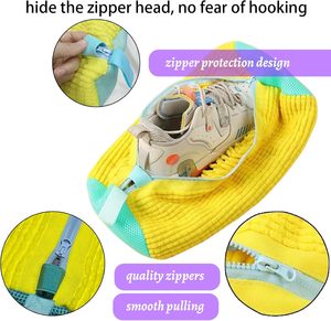 Bolsa de lavandería antideformación, bolsa de zapatos de poliéster para lavadora, protege los zapatos, cestas, bolsa de lavado de zapatos - Product Image 3