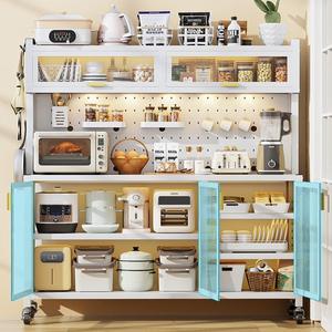 Étagère à 5 niveaux <span class=keywords><strong>pour</strong></span> <span class=keywords><strong>micro</strong></span>-ondes, étagères de cuisine <span class=keywords><strong>pour</strong></span> épices, casseroles et poêles, noire - Product Image 3