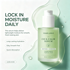 เซรั่มบำรุงผิวหน้า Cica Calm OEM แบรนด์สั่งผลิตได้  เอสเซนส์เติมความชุ่มชื้นด้วยสารสกัดจากใบบัวบกและกรดไฮยาลูโรนิก - Product Image 4