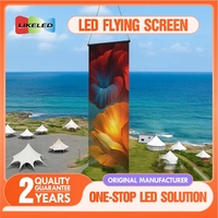 P15 Drone Show Flying Led Mesh Affichage Écran pliable Led Magic Carpet Écran Drone Show Hologramme Affichage à vendre