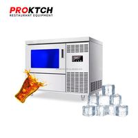 Mesin Pembuat Es Komersial CE untuk Meja Bar, Freezer 110cm dengan Mesin & Motor, Kapasitas 80-120kg/hari, 110V/220V, Produktivitas Tinggi