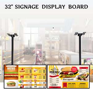 Pantallas de Menú Electrónicas Dinámicas Promocionales QSR de 32 Pulgadas para Montaje en Pared Interior, Señalización Digital Publicitaria para Restaurantes - Product Image 2