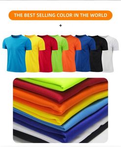 Design Quick-Dry Summer Embroidery Sports <b>T</b>-Shirts Plain Polyester Short Sleeve Running Promotion Shirts With Custom Logo - Product Image 3