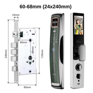 Serrures intelligentes Glomarket, serrure de porte automatique biométrique, empreinte digitale, carte RFID IC, WiFi, application Tuya, combinaison, sécurité domestique, identification faciale - Product Image 5