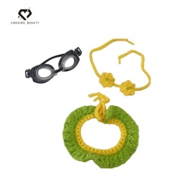 Mini ours en peluche style hawaïen avec vêtements, jupe bikini fraise au crochet, pendentif en peluche, cadeau souvenir de vacances