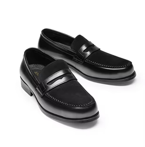 Summer Genuine Leather Breathable Shock-Absorb Flat Rubber Outsole <b>Slip</b> <b>on</b> Round Toe Dress <b>Shoes</b> for <b>Men</b> Office Career Formal - Product Image 5