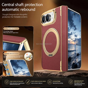 Funda Plegable para iPhone Duo con Marco de Cámara Electrochapado, Protección de Bisagra de Doble Eje y Anillo Giratorio de 360 Grados con Soporte - Product Image 2