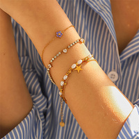 Bracelets en acier inoxydable avec strass et étoiles pour femmes, étanches, vente en gros, accessoires de bijouterie en stock