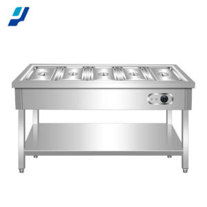 वाणिज्यिक स्टेनलेस स्टील हीटिंग डेस्कटॉप वार्मिंग टेबल फास्ट फूड ट्रक कैंटीन होटल और रेस्तरां के लिए फास्ट फूड - Product Image 1