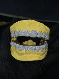 Rejilla Dental Personalizada de Hip Hop, con Incrustaciones de Plata 925 y Moissanita VVS, Corte Permanente 12x12, para Hombres - Product Image 5