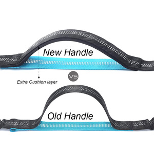 Tali anjing bebas genggam dengan kantong ritsleting empuk ganda untuk berjalan Jogging berlari anjing peliharaan - Product Image 3