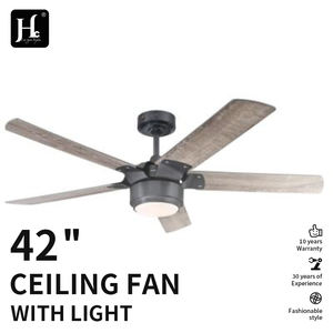 Ventilador de techo LED de 42 y 52 pulgadas con luz, control remoto, de madera contrachapada, económico, de 3 colores, para sala de estar y dormitorio. - Product Image 3