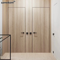Porte cachée Conception invisible Panneau mural intérieur en bois Portes cachées à noyau solide