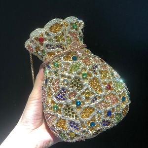 <span class=keywords><strong>Pochette</strong></span> d'argent glamour avec <span class=keywords><strong>strass</strong></span> en cristal <span class=keywords><strong>Pochette</strong></span> de fête décontractée scintillante avec doublure en PU pour les mariages Galas Fashion Shows - Product Image 2