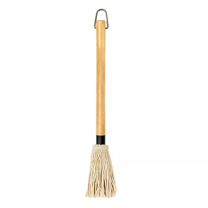 Pinceau à badigeonner pour barbecue avec manche en bois, brosse en coton pour l'alimentation des grilles à charbon et la cuisson en extérieur - Product Image 1