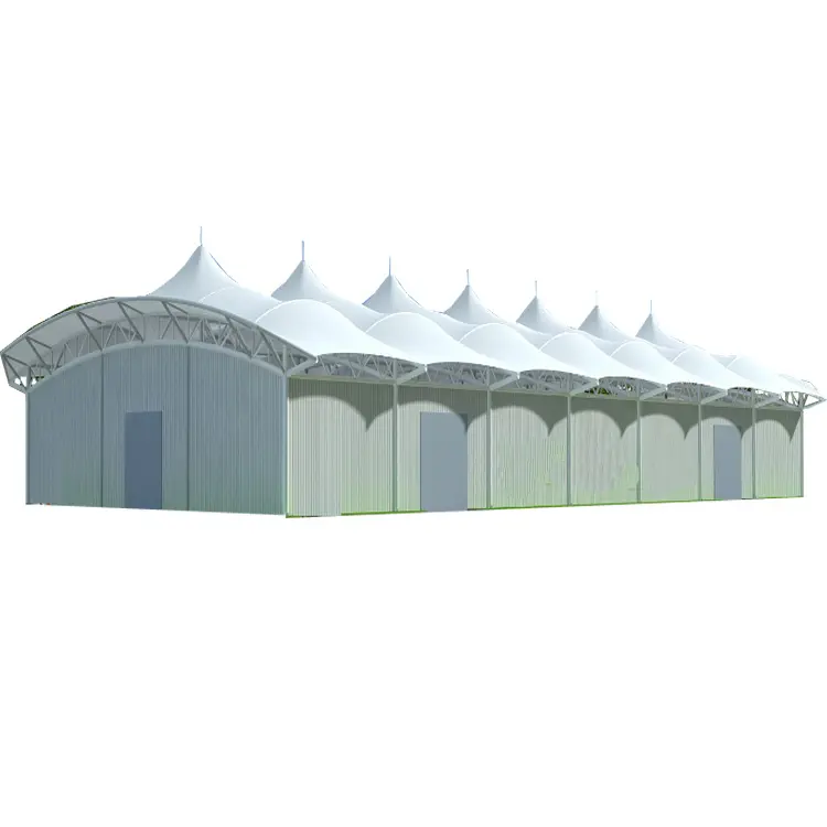 Outdoor prefabricated storage sheds PVC fabric round roof dome container shelter