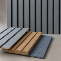 Panel Acústico de Madera de Fresno con Acabado de Color Personalizado, Panel de Listones de Madera con Fieltro PET, Diseño de Listones Personalizado, OEM ODM para Sala de Espera de Clínica Pediátrica