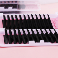 Plateaux de cils en cachemire professionnels en gros, marque privée, individuels, 0.03, 0.05, 0.07, 0.15, pour greffe de cils