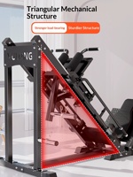 Machine combinée 2-en-1 Leg Press et Hack Squat 45 degrés, à charge par plaques en acier, pour usage domestique, entraînement du bas du corps, logo personnalisé, OEM, vente en gros