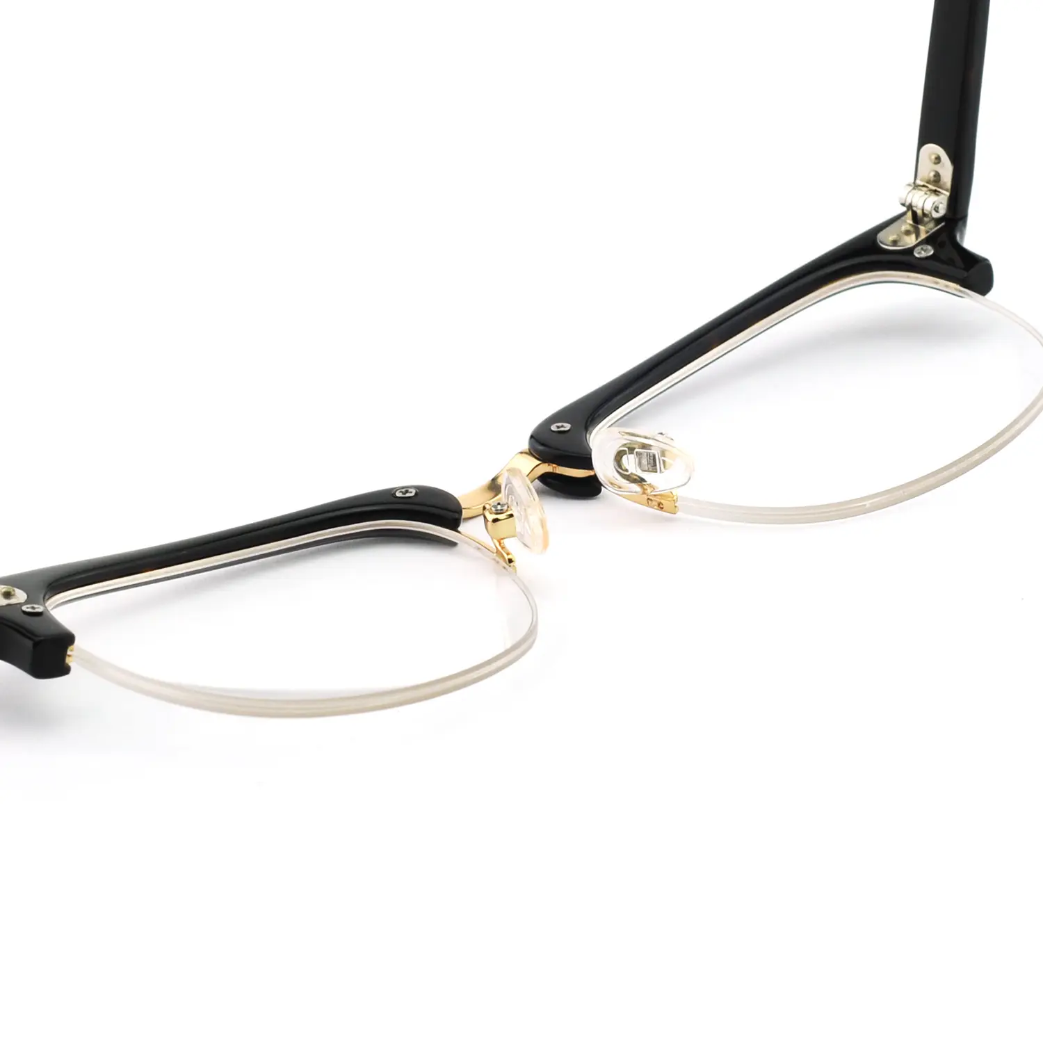 Óculos quadrados sem aro de alta qualidade, óculos com armação de metal, óculos com bloqueio de luz azul