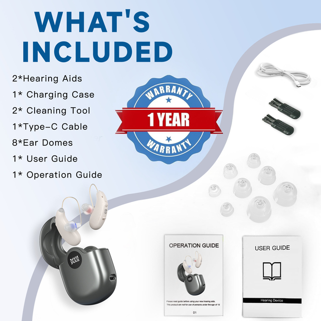 Voice Prompt OTC BTE Digital Hearing Aids Wholesale Hearing Aids Cost of Rechargeable Hearing Aids