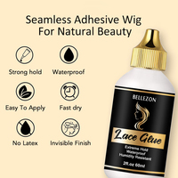 Lem Wig emas tahan air 60ml, lem renda kekuatan ekstra genggam depan tahan air
