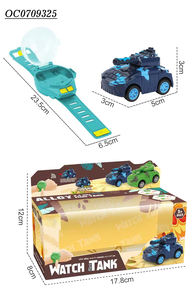 שלט רחוק סימולציה סגסוגת טנק רכב דגם לנוע עם שעון צעצועי מרחוק - Product Image 6