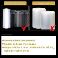 Film de protection personnalisé YISHI, respectueux de l'environnement, emballage antichoc en plastique à coussin d'air, modèle de sac à colonne d'air, rouleau de PE