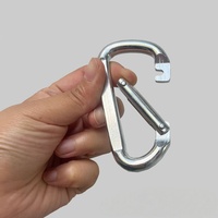 Mousqueton en acier galvanisé de 8 cm pour ceinture de sécurité d'escalade et connecteur d'accessoires