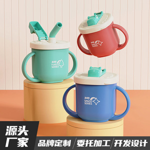 แก้วหัดดื่มสำหรับเด็ก Jiayi Forest Series ฝาปิดรูปกบ ทำจากสแตนเลส 316 ป้องกันการรั่วซึม สำหรับเด็กอายุ 6 เดือนขึ้นไป - Product Image 2