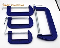 Alat Pertukangan Kayu Industri Tugas Berat, Baja Lunak, Penjepit Kabel Mulut Dalam Tipe G C Clamp King Wing 4" 6" 8" 10"