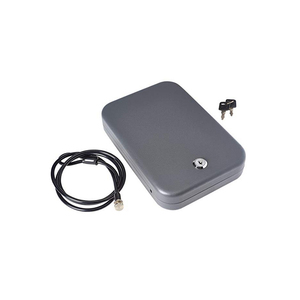 Lock metal box with key lock or combination lock