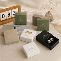 Boîte personnalisée pour bijoux en carton, emballage cadeau haut de gamme, ensemble d'emballage pour bijoux, boîte à bijoux