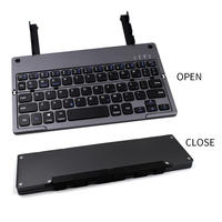 Mini clavier BT pliant 66 touches de haute qualité 2 plis et support sans fil pour PC et Pad pour les jeux