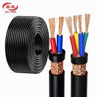Kabel Data RVVP 8 Inti Terlindung 0.12-2.5mm² Kabel Fleksibel Anti-EMI Berlapis Anyaman Kepadatan Tinggi untuk Sensor