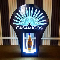 Présentoir de bouteilles de champagne à LED en forme de petit vaisseau spatial Présentateur de bouteilles de service VIP pour bars, discothèques et soirées