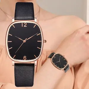 Reloj deportivo de lujo para mujer, pulsera de cuarzo moderna de cuero blanco, de marca, de aleación de vidrio, personalizado, 2022