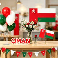 Décorations pour la fête nationale d'Oman, ensemble de guirlandes de ballons « J'aime Oman », célébration du 18 novembre